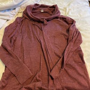 Dark fuchsia/purple mock-neck sweatshirt